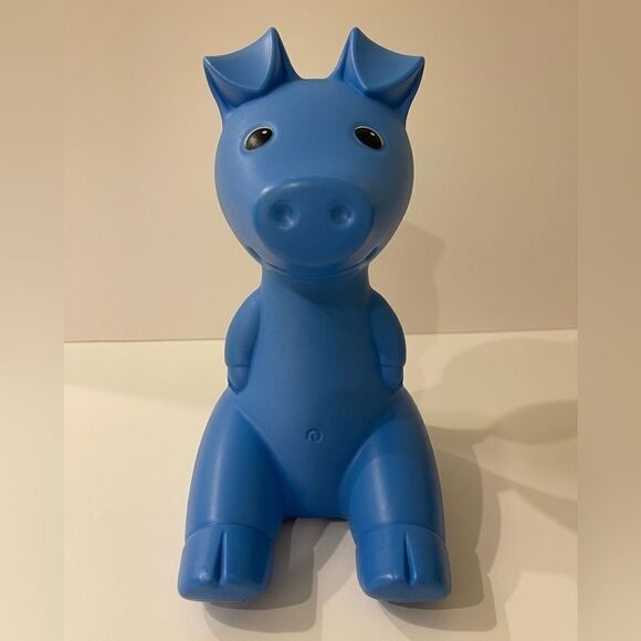 Rare || IKEA || Rigid plastic coin bank by designer Monika Mulder || blue || - Picture 1 of 10